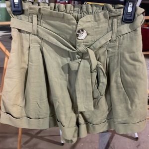 Cute green tie shorts